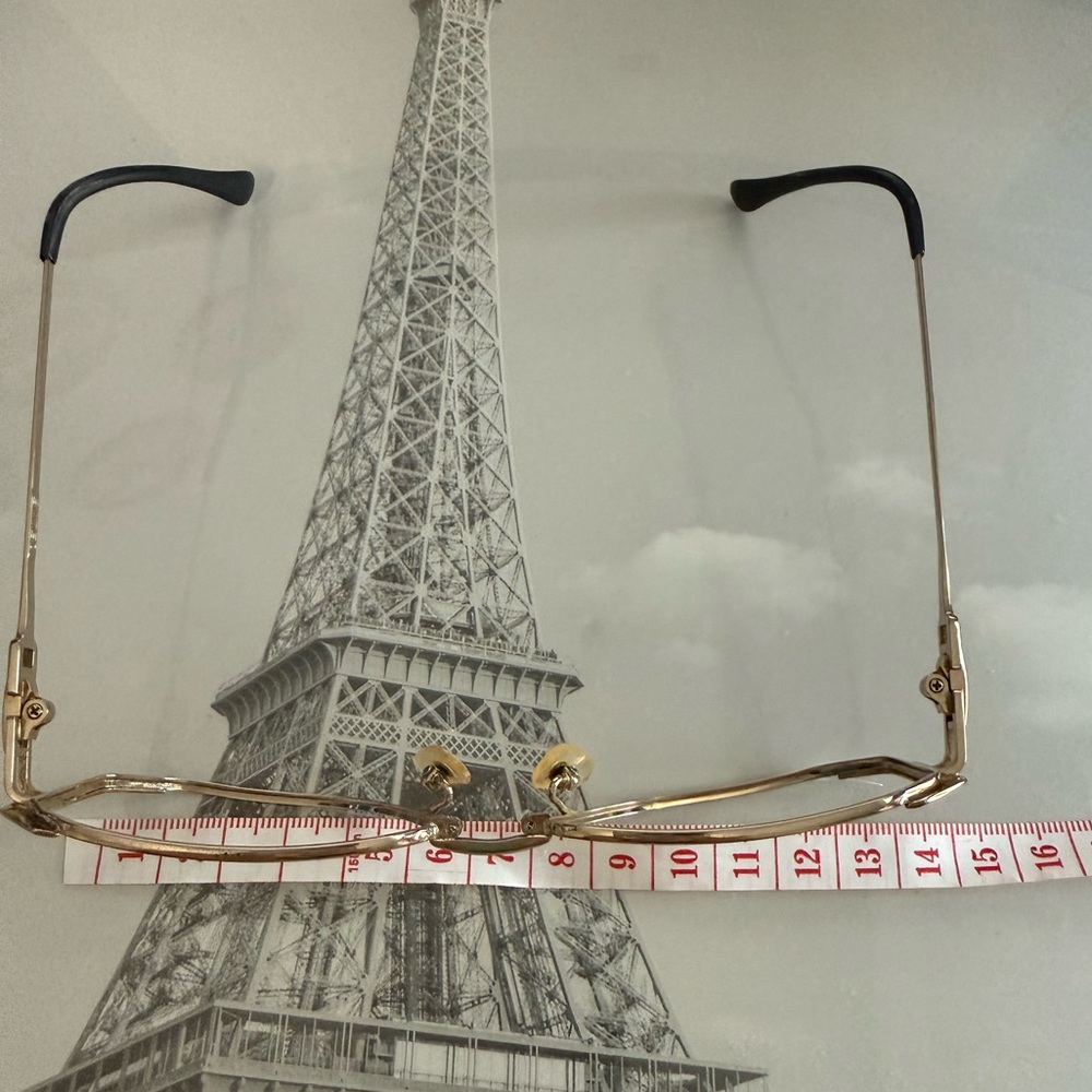 CELINE Vintage Gold and Red Eyeglasses Metal Frames - Picture 6 of 16